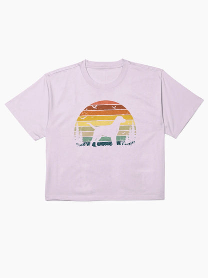 Labrador Dog Retro Vintage Boxy T-Shirt